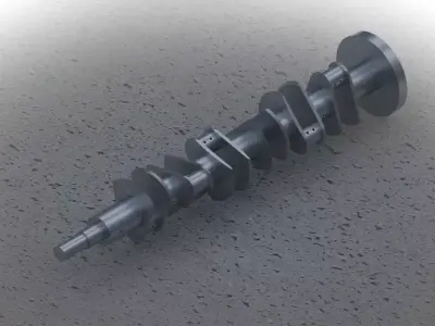 Crank screw Free 3D model
