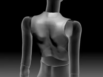 BJD female chest torso part  3D print model