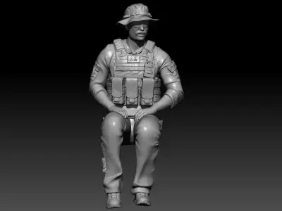 NATO CREW GUNNER 3D print model