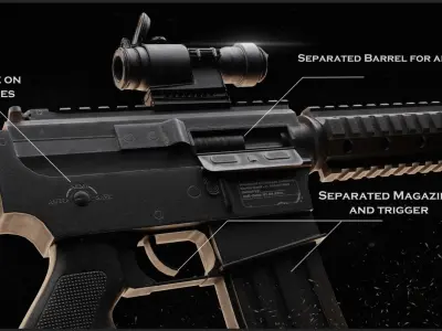 FREE Colt M4 Free low-poly 3D model