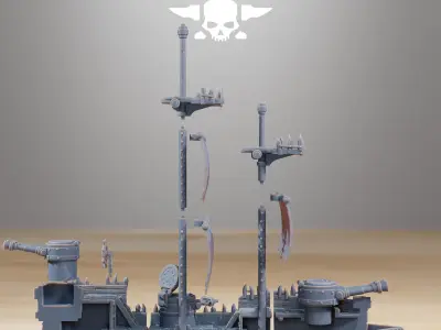 Gobs Pearl Battle Ship 3D print model