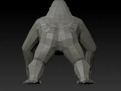 3D GORILLA LOWPOLY Low-poly 3D model