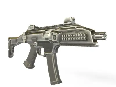 Subfusil CZ-UB Skorpion EVO III Low-poly 3D model