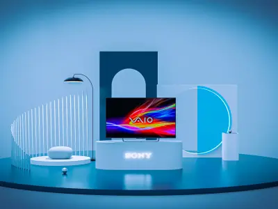 SONY Booth Free 3D model
