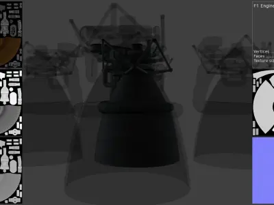 Saturn V Launch Vehicle with Apollo Spacecraft and Launch Tower 3D model