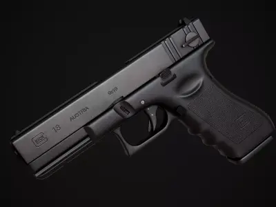 Glock 18 gameready asset with textures Low-poly 3D model