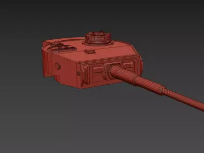 Panzerkampfwagen VI Henschel Turret Free 3D model