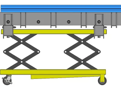 Lifting table for sample transportation 3D model