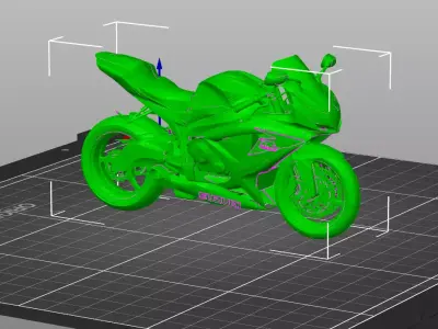 Suzuki GSX 750 3D Model High Detail Sport Motorcycle 3D print model