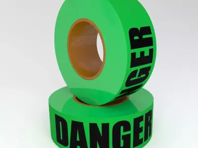 DANGER Tape Green 3D model