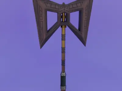 Nut Cracker Axe Low-poly 3D model