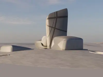  Ithra - King Abdulaziz Center for World Culture 3D model 3ds Max and Blender 