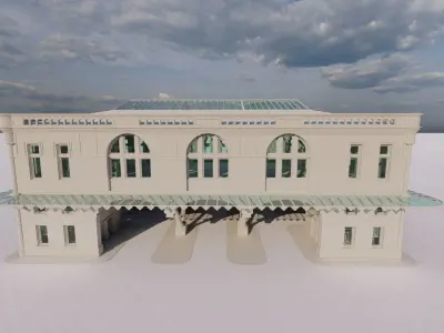 Commercial building-building classic 3D model buy