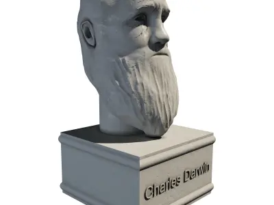 Charles Darwin bust 3D model