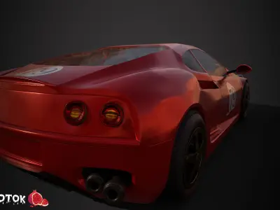 RaceCar ferrari italia Free low-poly 3D model