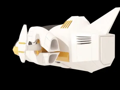 Spaceship flying 3D model
