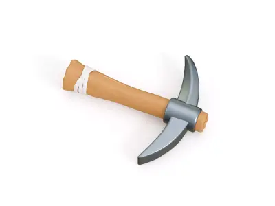 Game Ready Pickaxe Low-poly 3D model