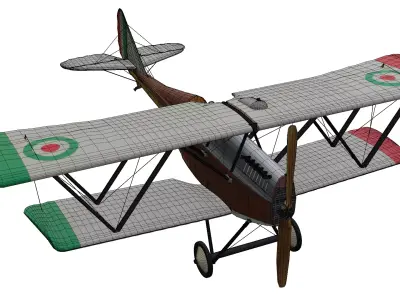 Ansaldo SVA 5 Low-poly 3D model purchase