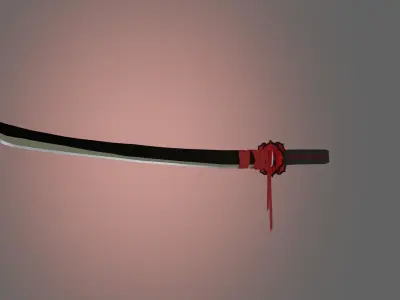 The forbidden katana  Low-poly game ready Low-poly 3D model