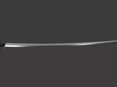 Shamshir Curved Sword 3D Model Low-poly 3D model