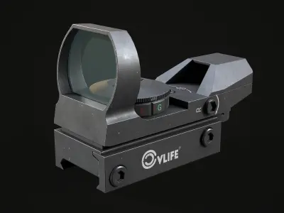 CVLIFE Reflex Red Dot Sight Low-poly 3D model