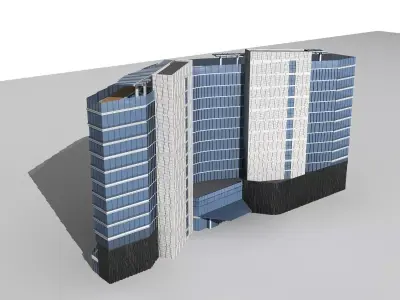 Hotel Building 3D model 20