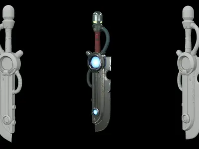 Sword Game asset Low-poly 3D model