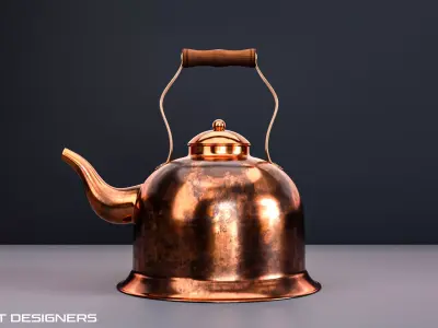 Traditional Tea Kettle 3D Model 3D model