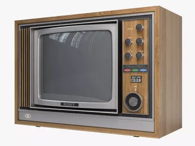 Sony Trinitron Vintage Television 3D model
