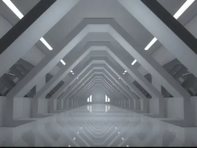 Sci Fi Tunnel 3D model 58