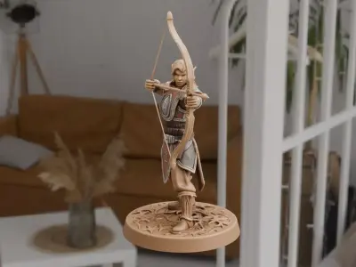 Elf Archer Miniature - 28mm Printable  3D model purchase