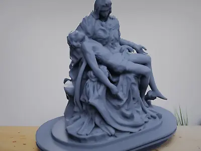 Michelangelo Pieta Low poly style 3D print model 3D print model