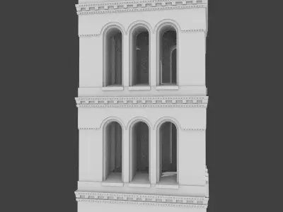 tower three arches 3D model