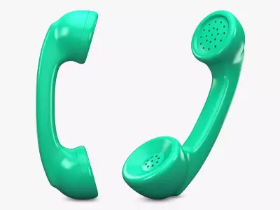 Vintage Classic Telephone Handset M1 3D model