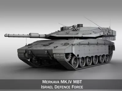 Merkava IV MBT 3D model purchase