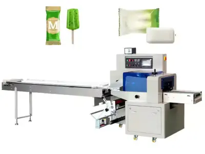 Automatic Pillow Packaging Machine Pizza Cookies Candy Bread 3D model