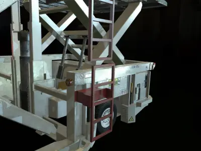 Airport Cargo Loader Low-poly 3D model