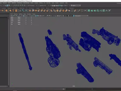 Sci-Fi Weapon Pack  High Poly Futuristic Guns Collection PBR Low-poly 3D model