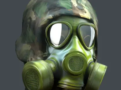 Helmet 3d model military combat Military Low-poly Low-poly 3D model 19