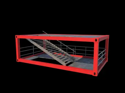 stairs Low-poly 3D model purchase