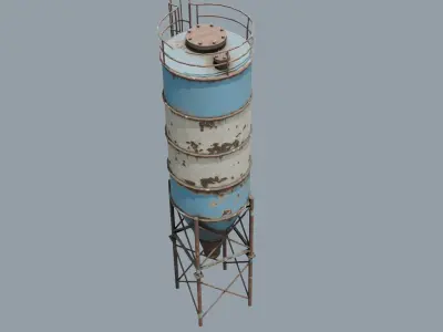 Storage Tank Low-poly 3D model