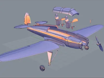 Plane  MSrE  M-24 M25 Nebulo 3D model
