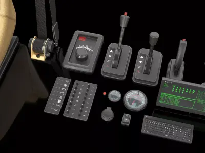 Car Interior Elements Asset PBR 3D model