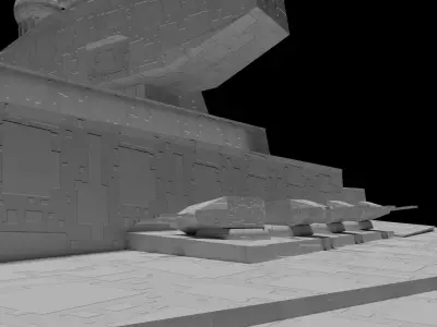 Low poly Star Destroyer Free 3D model