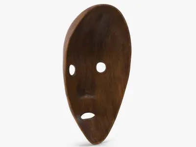  African Mask Wood 