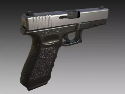 Glock 17 Low-poly 3D model