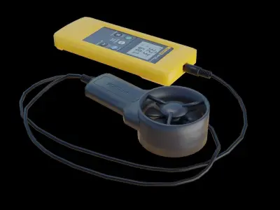 Anemometer flue gas analyzer Low-poly 3D model