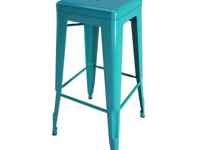 Tolix Metallic Stool 3D model