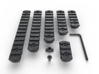 Gun Part1 Rail Section Accessories Low-poly 3D model
