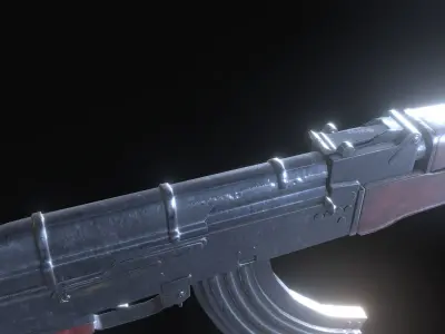 AK-47 Low Poly Model rifle Free low-poly 3D model